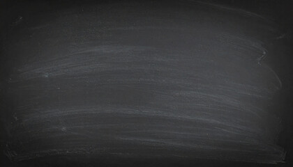 A blank chalkboard surface, perfect for writing or drawing, with a smooth texture and subtle dust marks