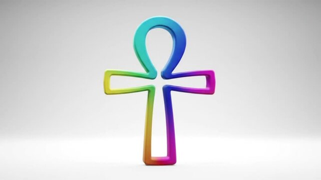 blue ribbon with cross
