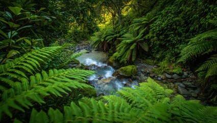 waterfall in the jungle