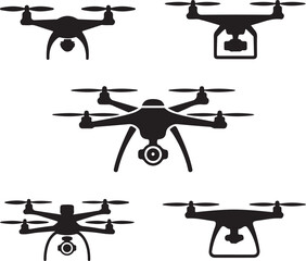 Quadcopter Drone Silhouette Design"

"Flying Drone with Camera Vector"

"Modern Tech Drone Icon Clipart"

"Remote-Control Drone in Sky"

"Futuristic Drone Top View Silhouette"

