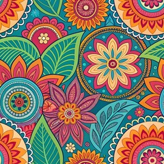 seamless pattern with flowers