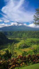 Mount Batur, an active volcano in Bali, Indonesia