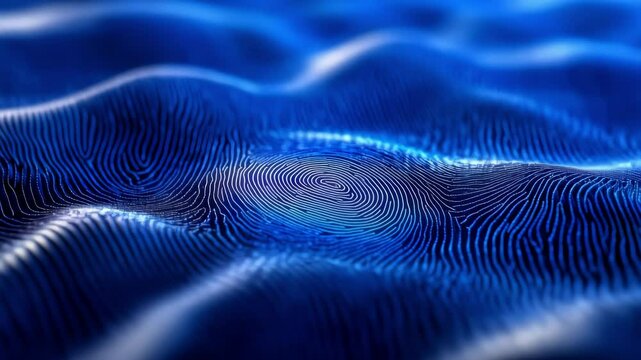 Blue Fingerprint Ripple Technology Sense Surges