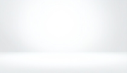 Minimalist white background with a smooth surface, creating an empty space ideal for presentations or product displays
