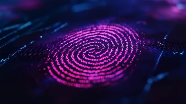Digital Fingerprint Identification Technology Security Authentication Display