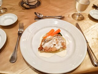 grilled salmon steak