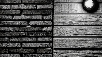 Contrasting wall textures illustrate an architectural transformation concept.