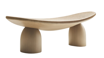 Modern Wooden Bench With Transparent Background