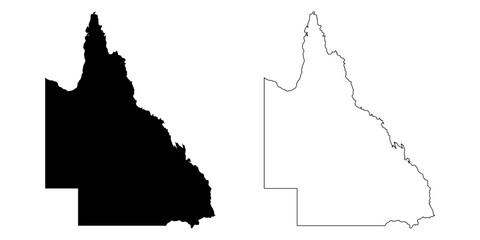 Queensland Province Border Outline
