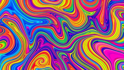 Fototapeta premium Vibrant Rainbow Swirl Abstract Background
