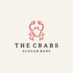 Crabs logo template vector illustration design