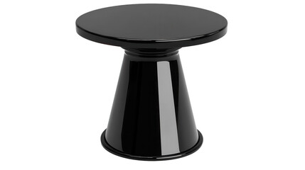 Glossy Modern Round Table With Transparent Background