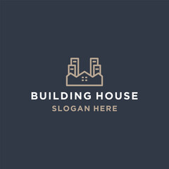 Building house logo template vector illustration design