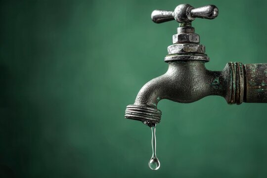 faucet with water drop