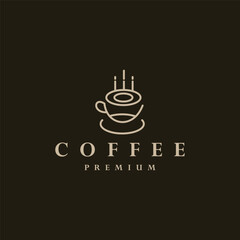 Coffee logo template vector illustration design