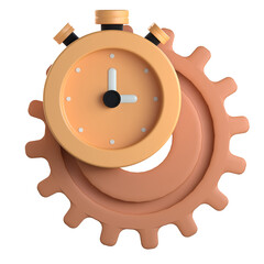 Timeout 3D Icon Colorful Style