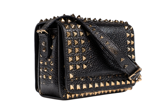 Black studded purse