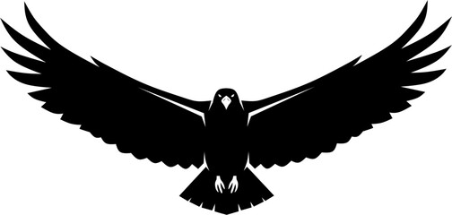 Fototapeta premium eagle vector illustration with flying bird-inspired feather design