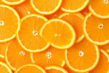 Fresh Orange Slices Background