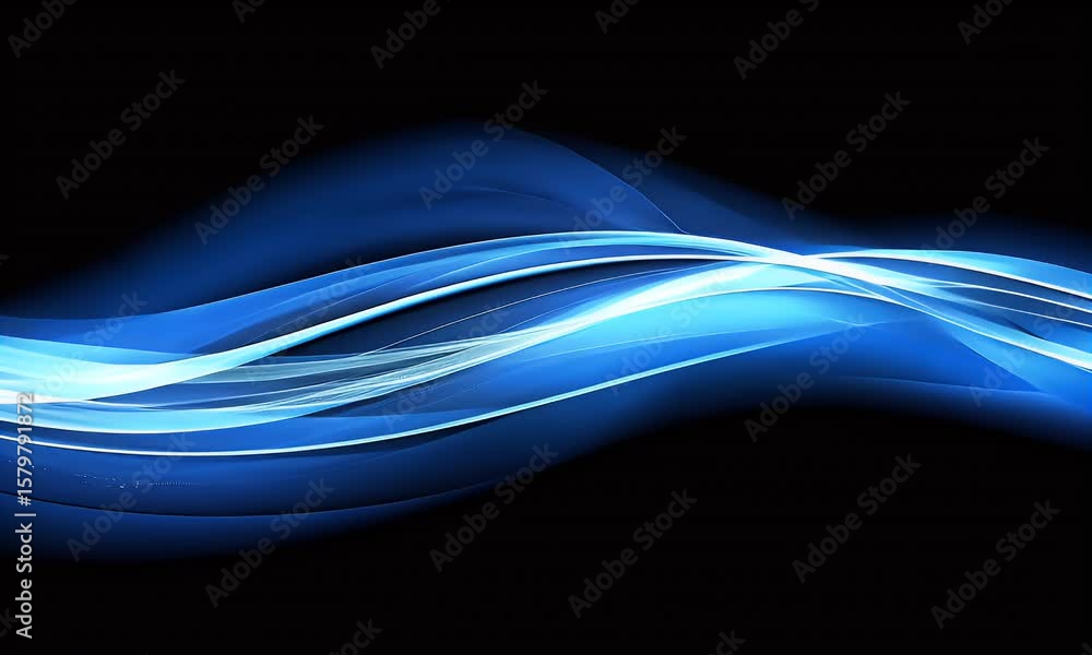 Poster abstract blue wave background with dots and lines, a digital technology concept design for a web ban