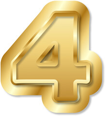 Gold Gradient Letter