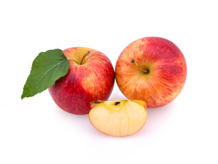 Gala apples isolate on white background