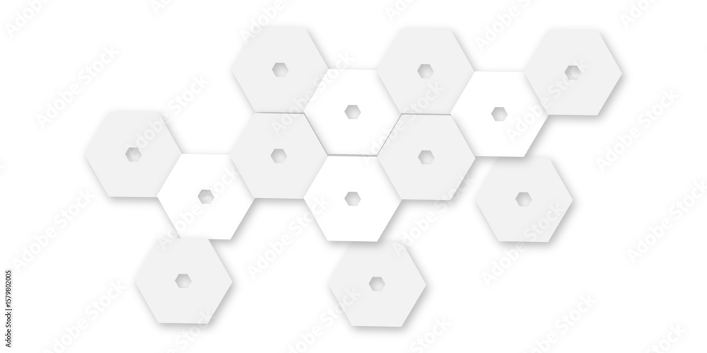 Aufkleber modern white background featuring a geometric pattern of overlapping hexagons, and polygonal honeyco