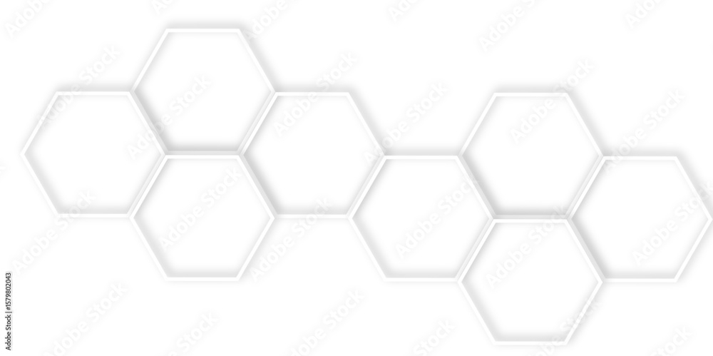 Aufkleber modern white background featuring a geometric pattern of overlapping hexagons, and polygonal honeyco