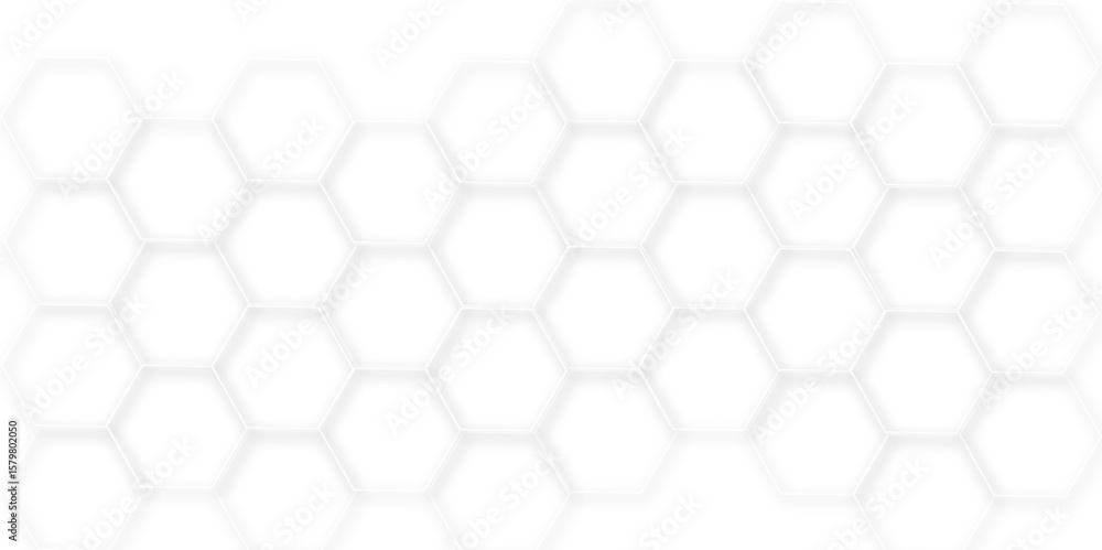 Aufkleber modern white background featuring a geometric pattern of overlapping hexagons, and polygonal honeyco