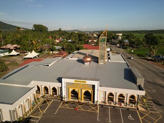 Masjid Muhibbuddin in Sungai Pasir, Sungai Petani during day and night – July 14, 2025