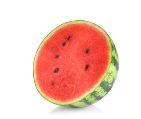 Watermelon slices isolated on a white background.