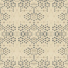 Retro vintage beige floral seamless pattern for fabric and wallpaper design