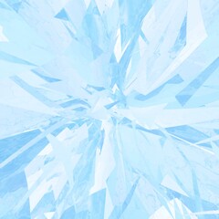 Abstract blue winter frozen crystal snowflakes pattern seamless textured background