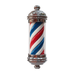 Classic barber pole, red-white-blue