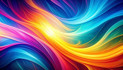 Obraz premium Vibrant Abstract Swirls of Color