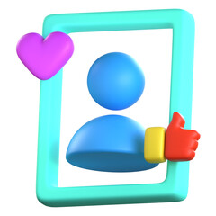 Account 3D Icon Colorful Design