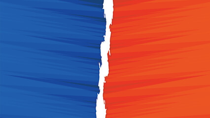 Abstract Grunge Texture Blue and Orange  Compare Versus Background With Comic Style