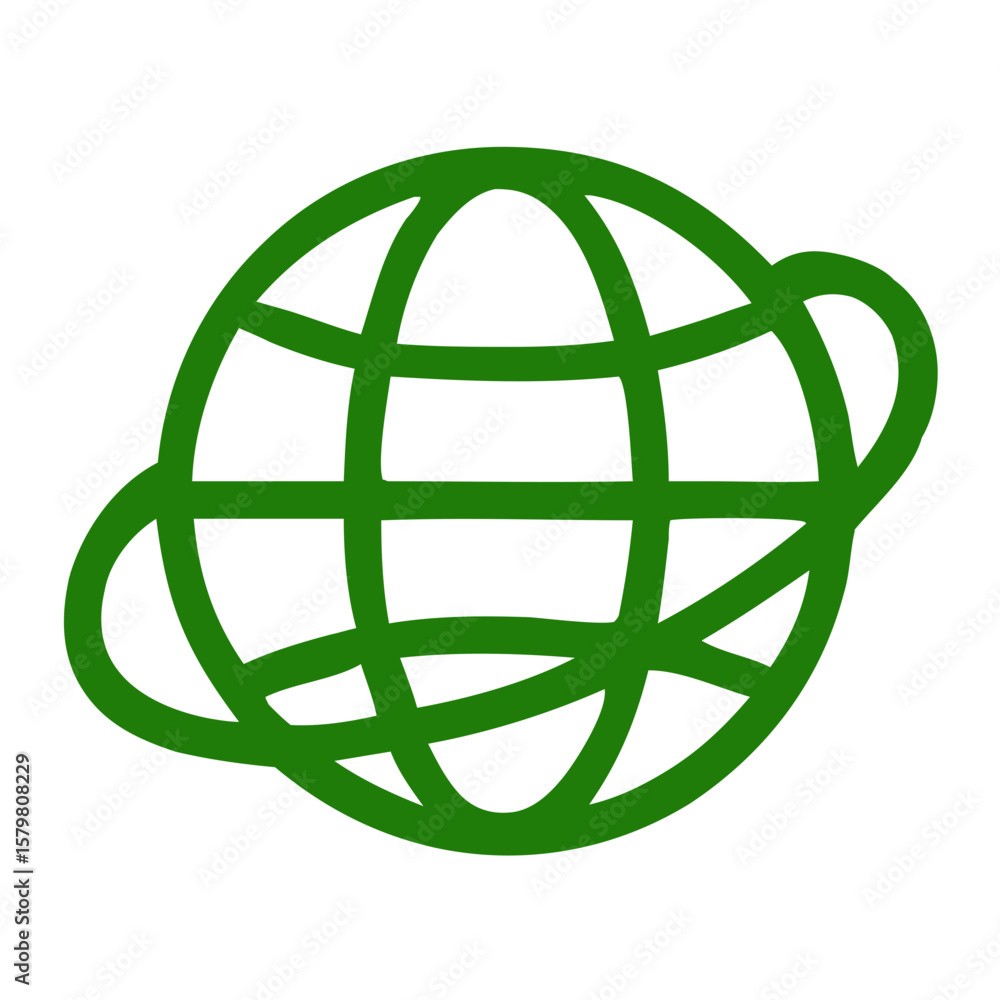 Poster simple outline global connection wireframe network symbol shape icon graphic