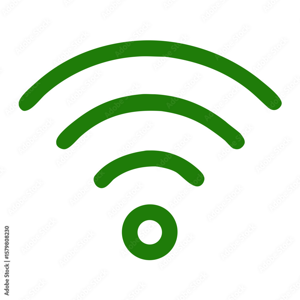 Poster simple outline wifi connection signal strength indicator icon