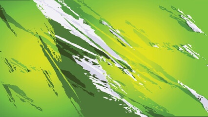 Abstract Green Grunge Sport Background with Brush Texture