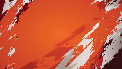 Dynamic Orange Abstract Sports Background with Grunge Texture