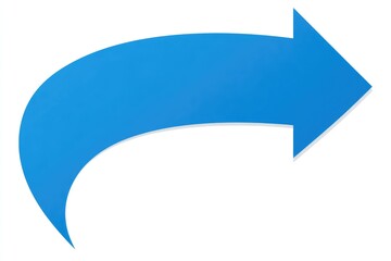 Blue curved arrow pointing right