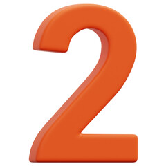 3D Number 2 Icon