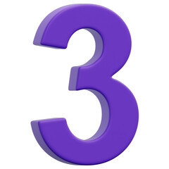 3D Number 3 Icon