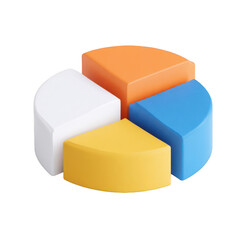 Fototapeta premium 3D pie chart with four segments