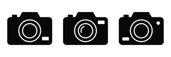 Camera icon set. photo camera icon. Photo camera in flat style. vector isolated on white background.