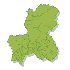 岐阜　日本　地図　シルエット　アイコン