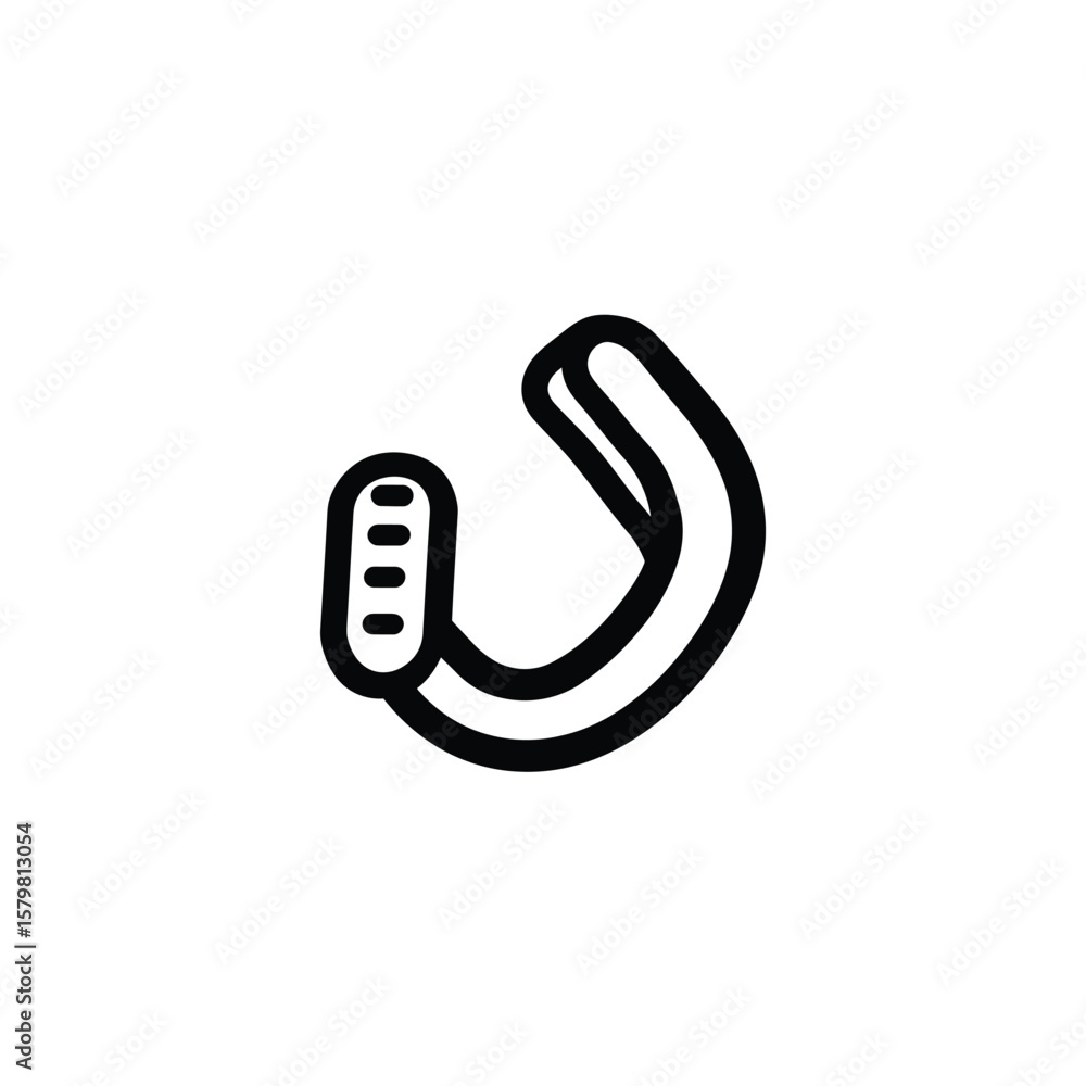 Poster black outline simple icon with round and dot shape on transparent