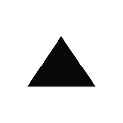Fototapeta premium Black Triangle on White Background Simple Geometric Shape for Design Use Cases