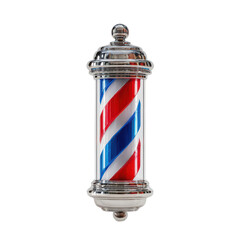 Retro barber pole, red, white, blue stripes